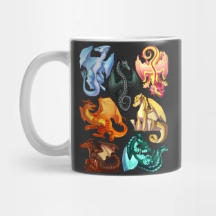 Wings of Fire: Jade Winglet Dragons - Moonwatcher, Winter, Qibli, Turtle, Kinkajou, Umber, Peril, Mug